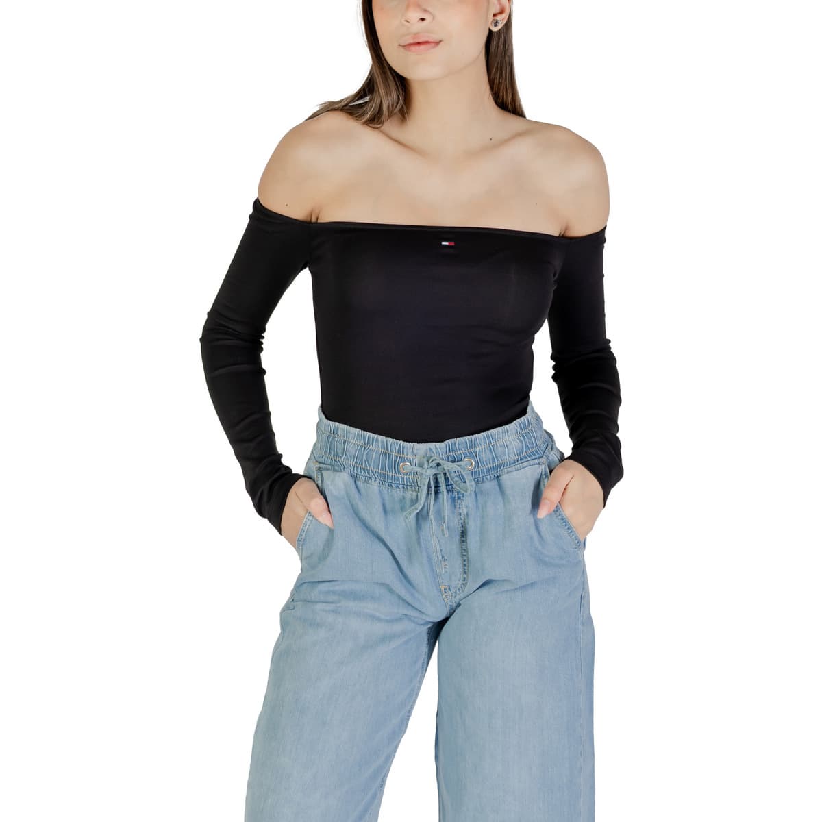 Women's T-Shirts Tommy Hilfiger Black