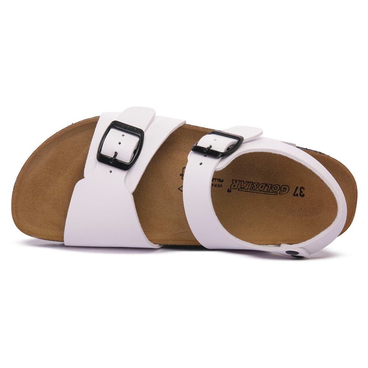Women's Sandals Gold Star White