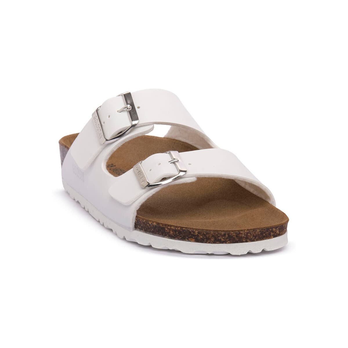 Women's Mules Gold Star White