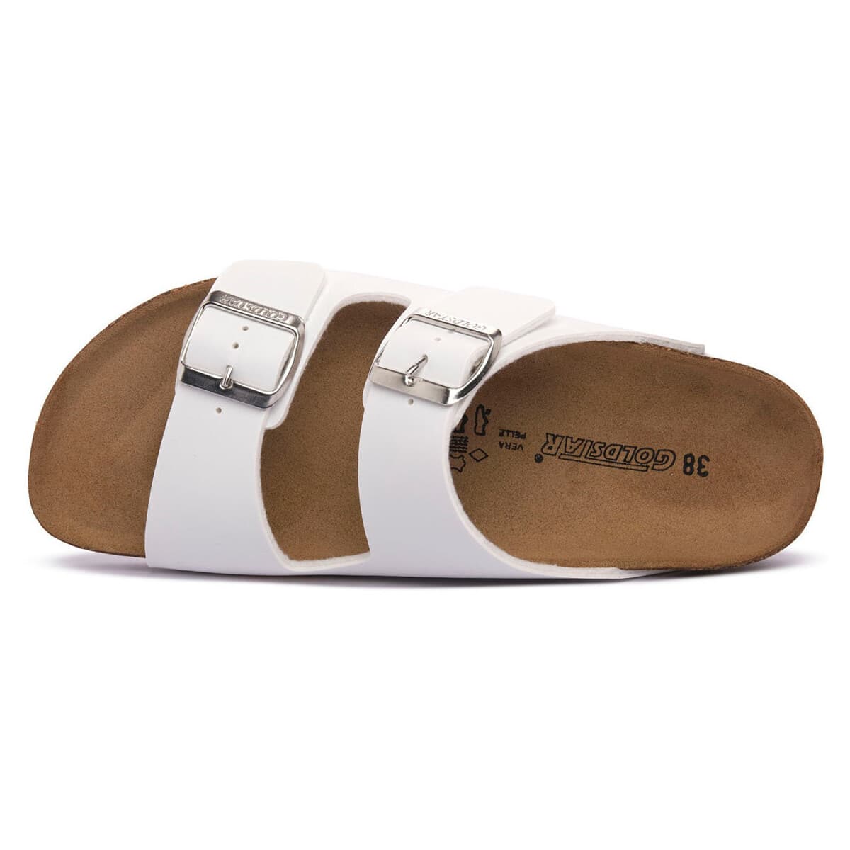 Women's Mules Gold Star White
