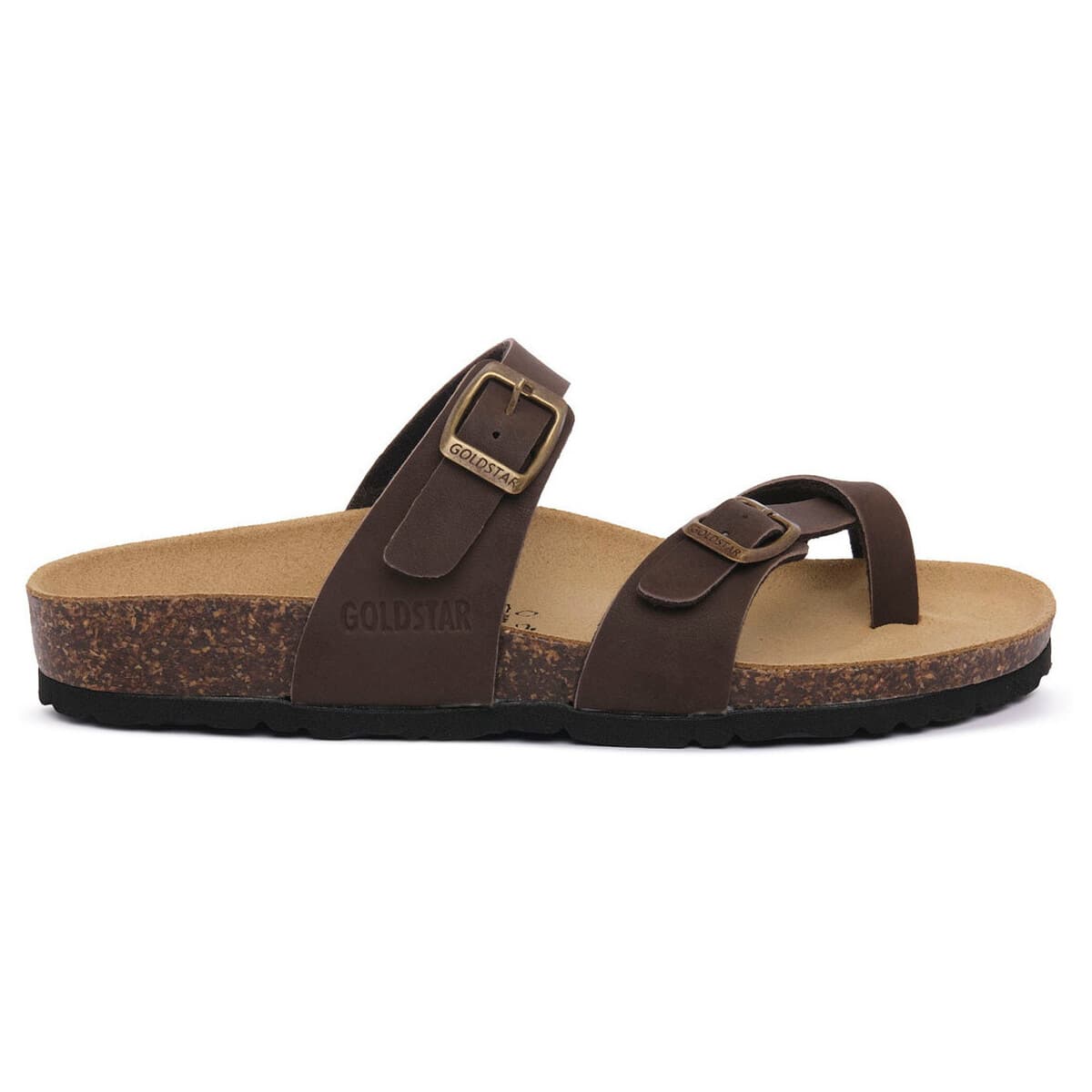 Women's Flip Flops Gold Star Brown