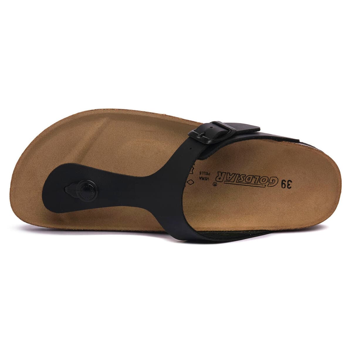 Women's Flip Flops Gold Star Black