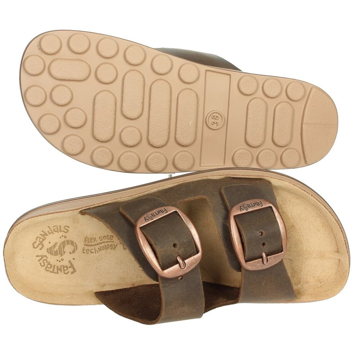 Women's Flip Flops Fantasy Sandals Brown