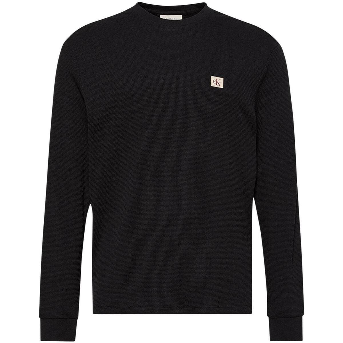 Μπλουζάκια με μακριά μανίκια Calvin Klein Jeans LS WAFFLE BADGE CREW LV040EM217