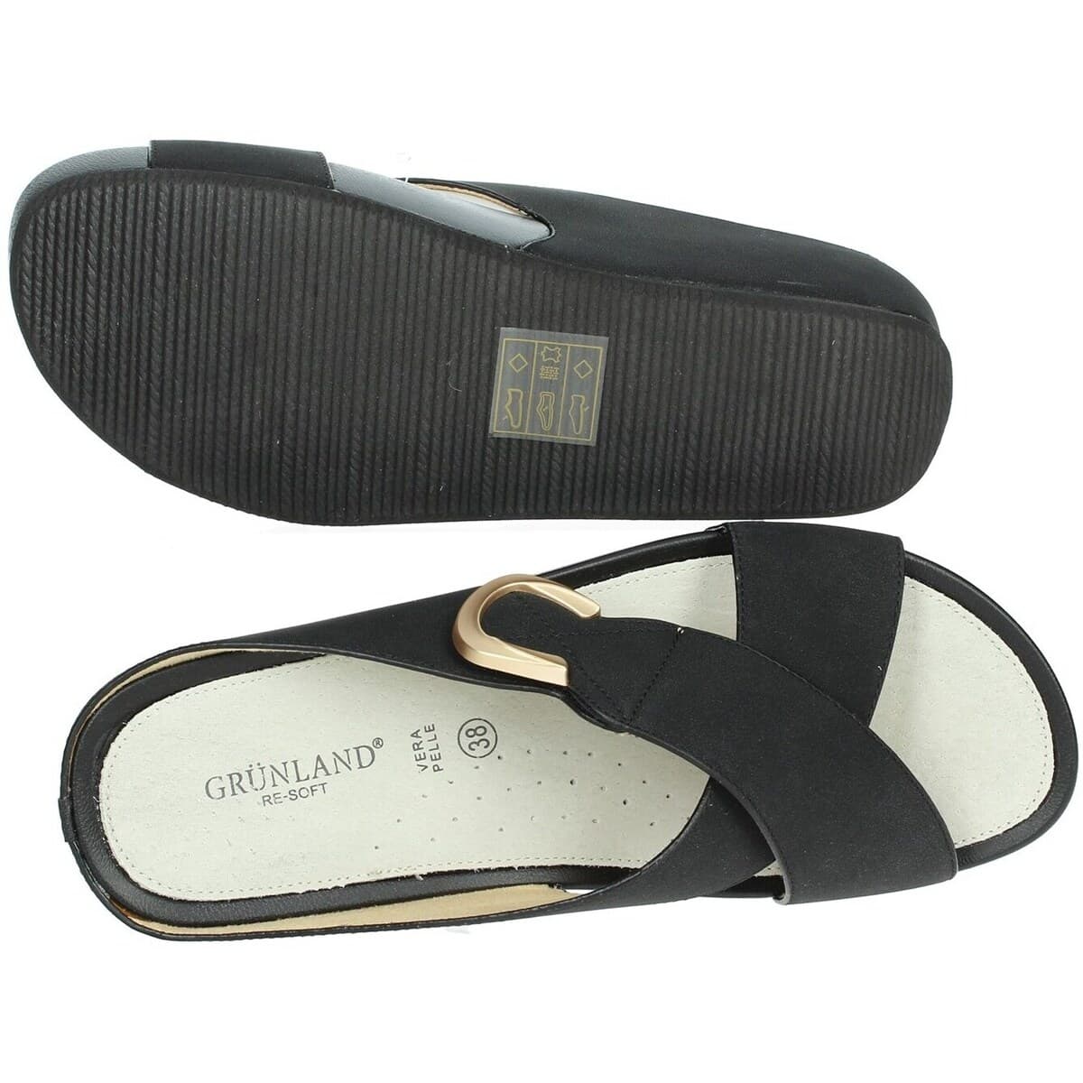 Women's Flip Flops Grunland Black