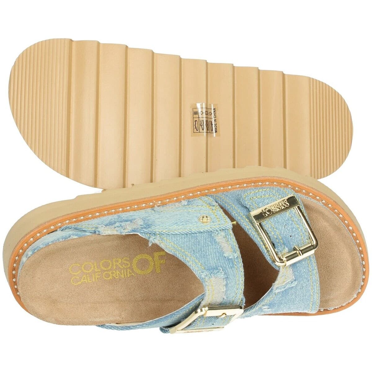 Women's Flip Flops Colors of California Blue