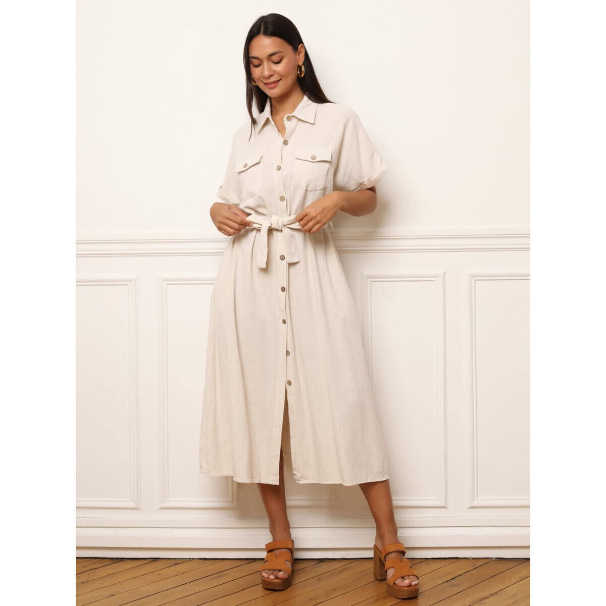 Women's Dresses La Modeuse Beige