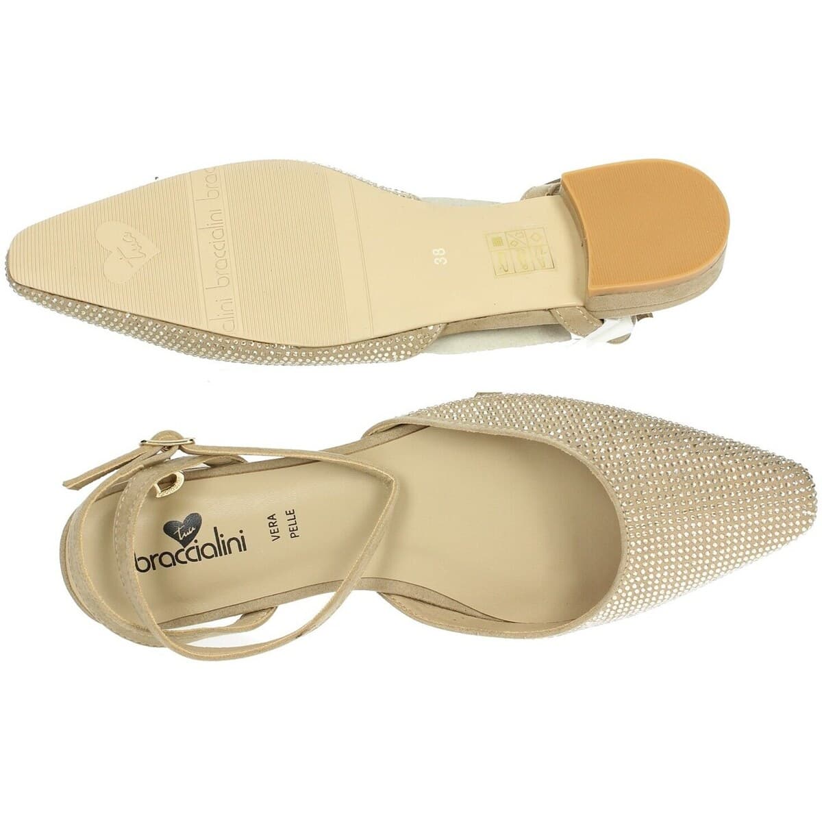 Women's Ballet Flats Braccialini Beige