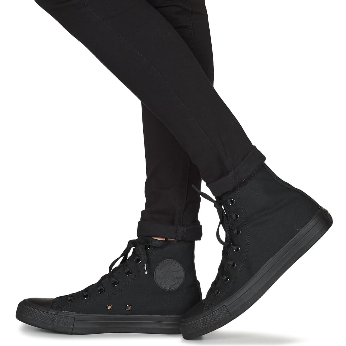 Converse Κλασικό All Star Hi Ολόμαυρο Μποτάκι Σταράκι