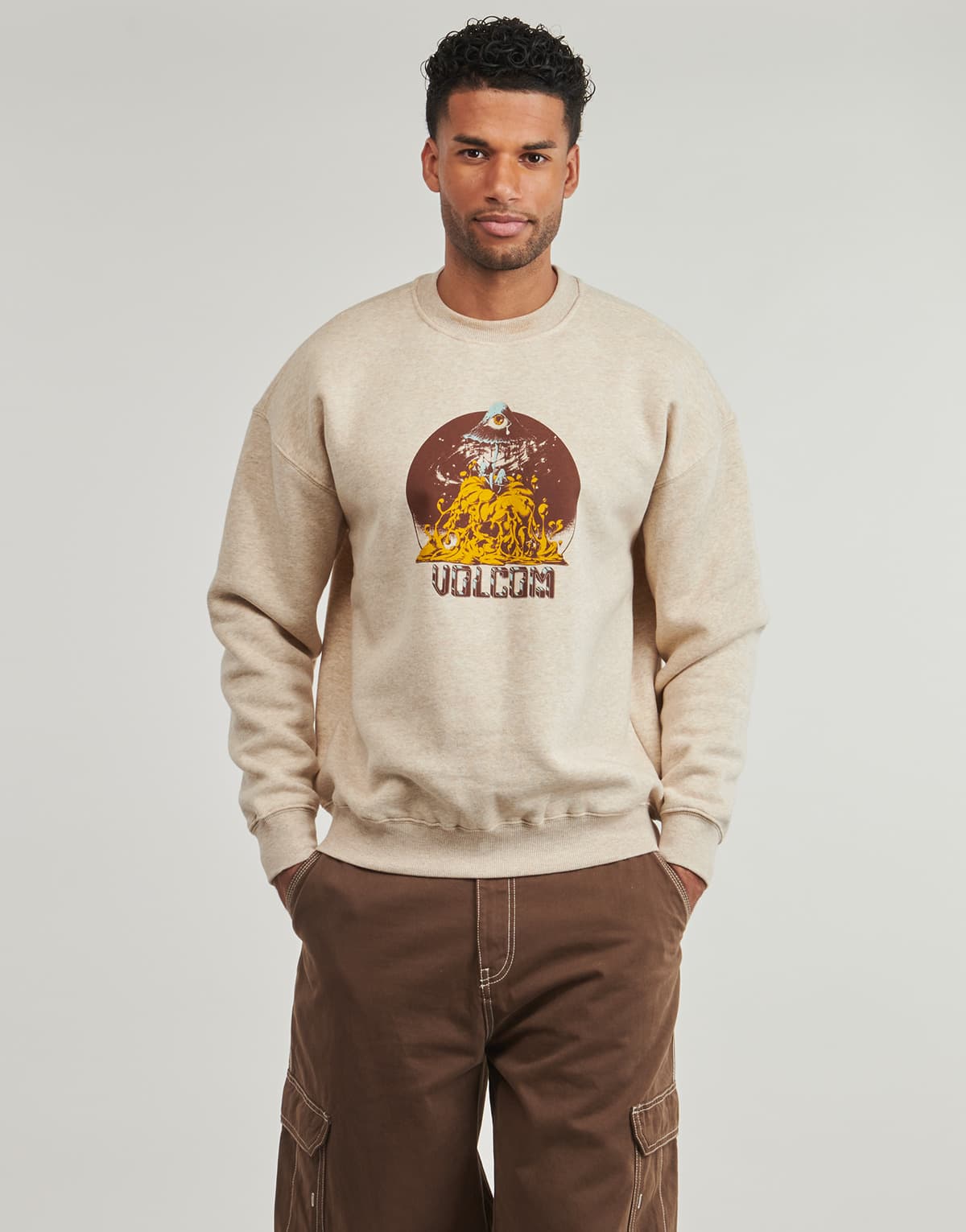 Men's Sports T-Shirts Volcom Beige