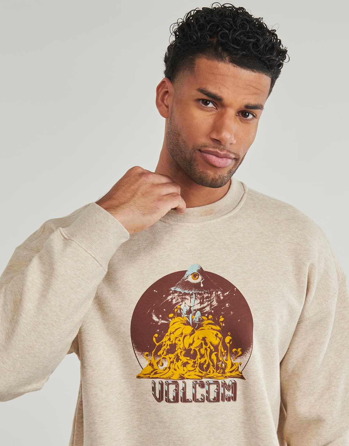 Men's Sports T-Shirts Volcom Beige