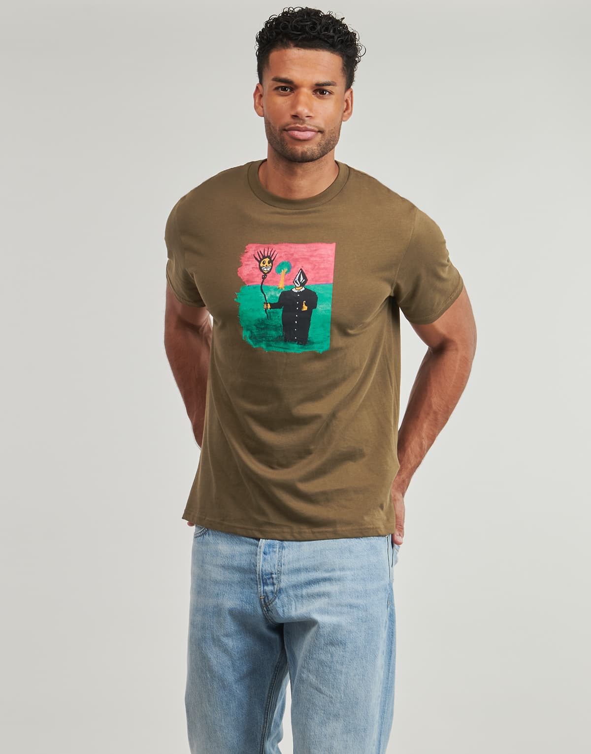 Men's T-Shirts Volcom Brown