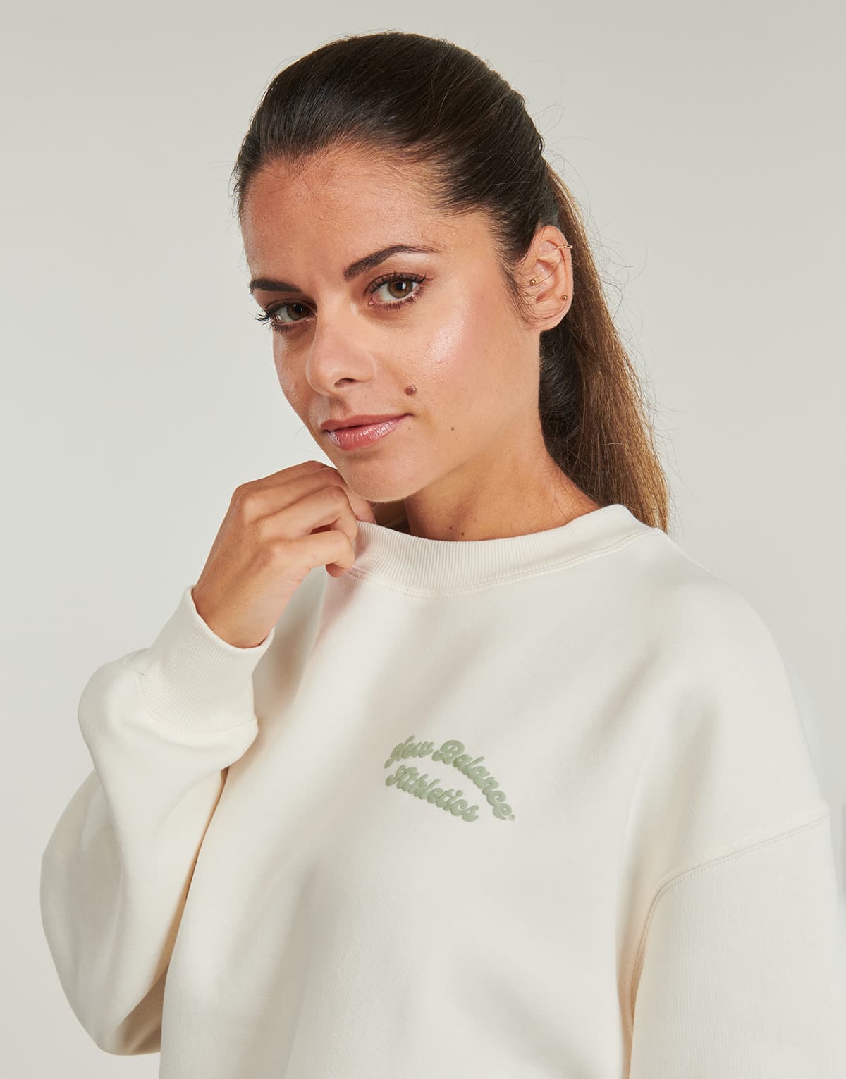 Women's Sports T-Shirts New Balance Beige