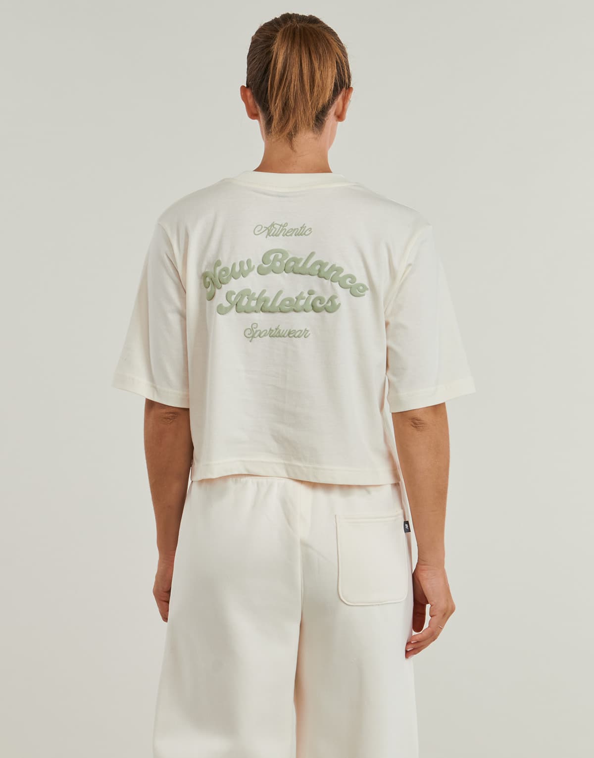 Women's T-Shirts New Balance Beige