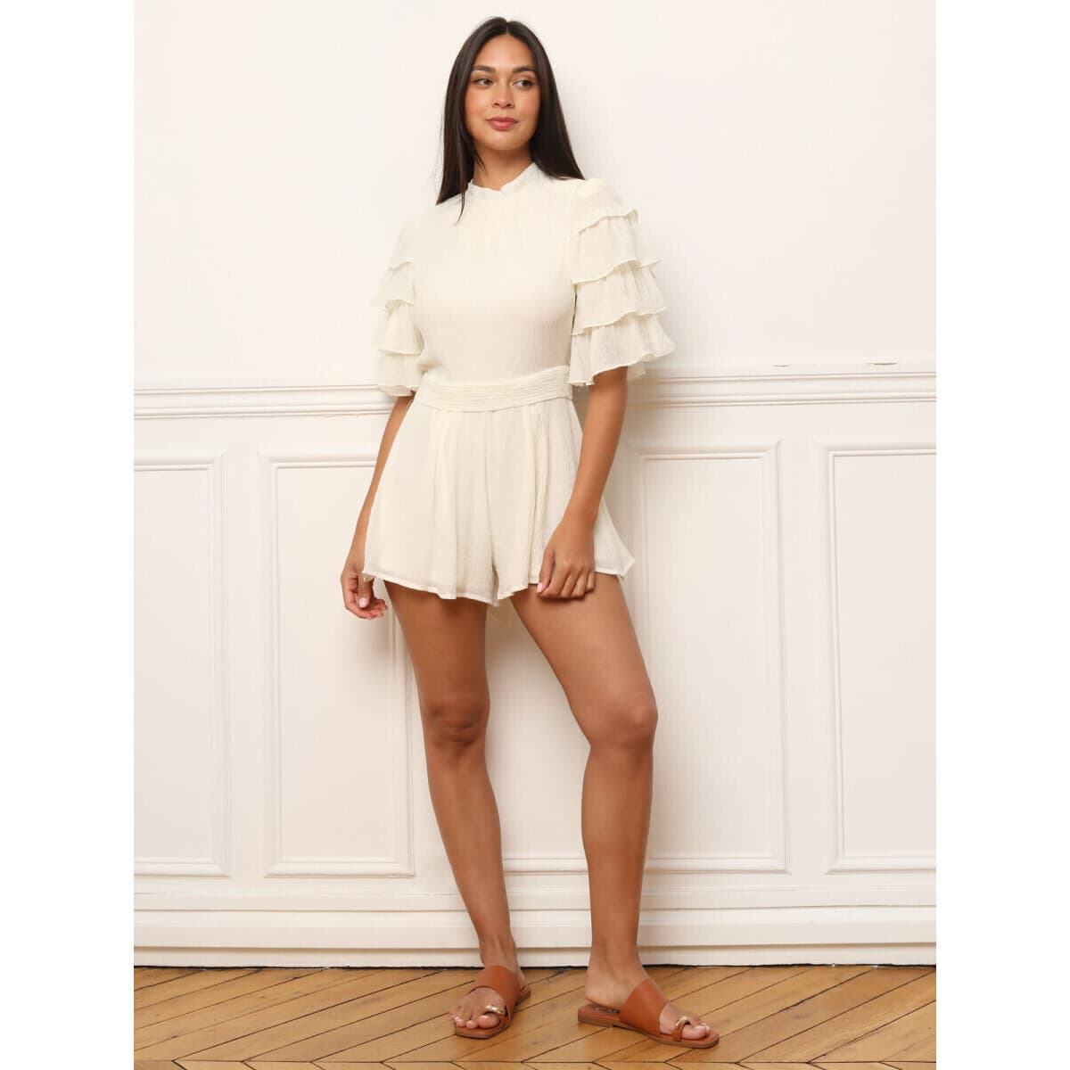 Women's Jumpsuits La Modeuse Beige