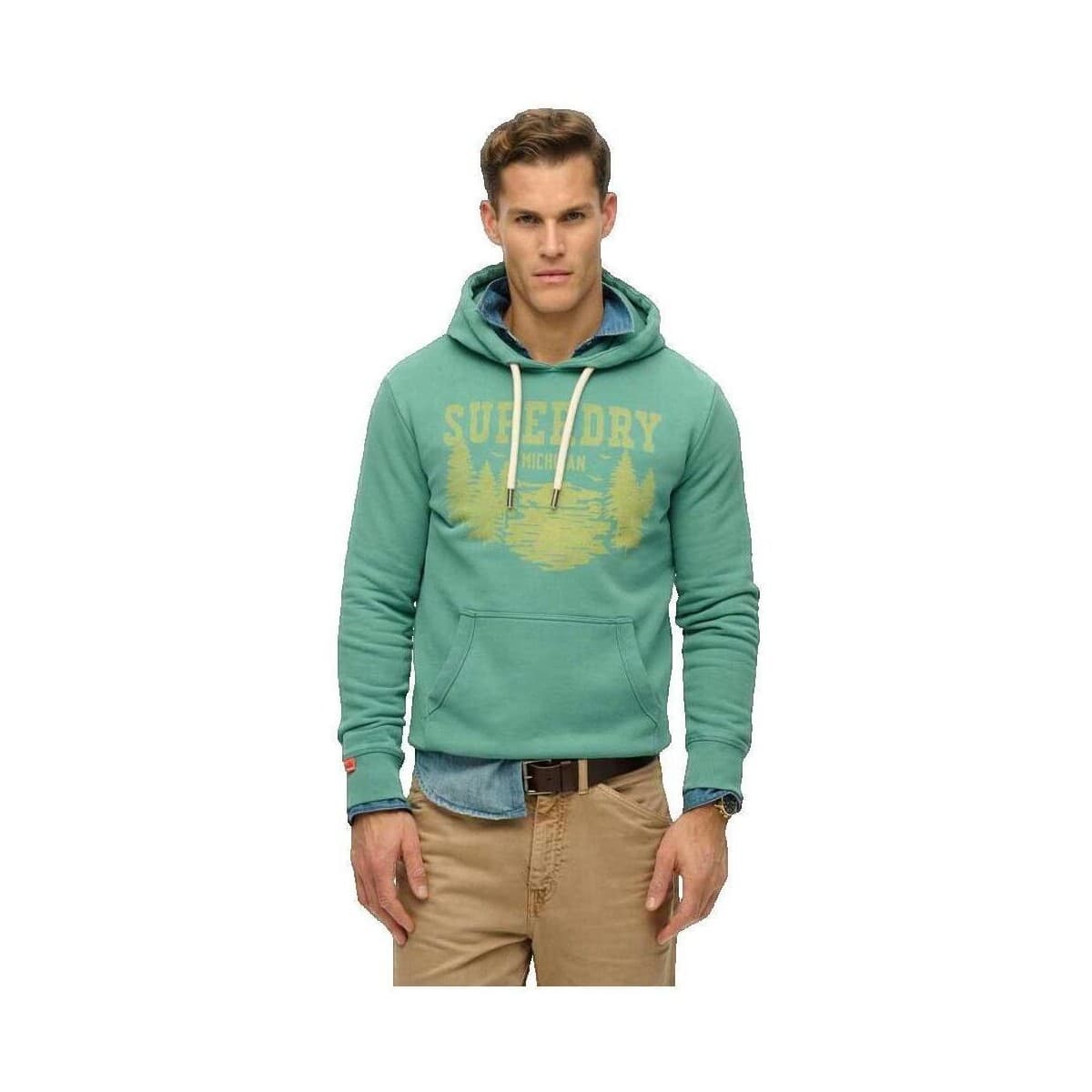 T-shirt με κουκούλα Superdry Lo-Fi Mono Relaxd