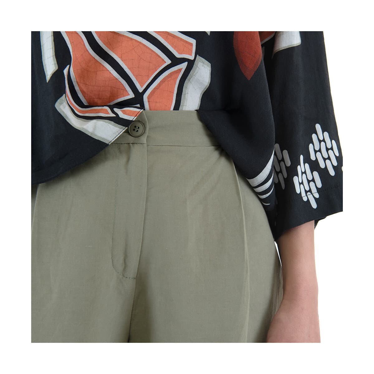 Shorts & Βερμούδες Moutaki LINEN ELASTIC HIGH WAIST SHORTS WOMEN