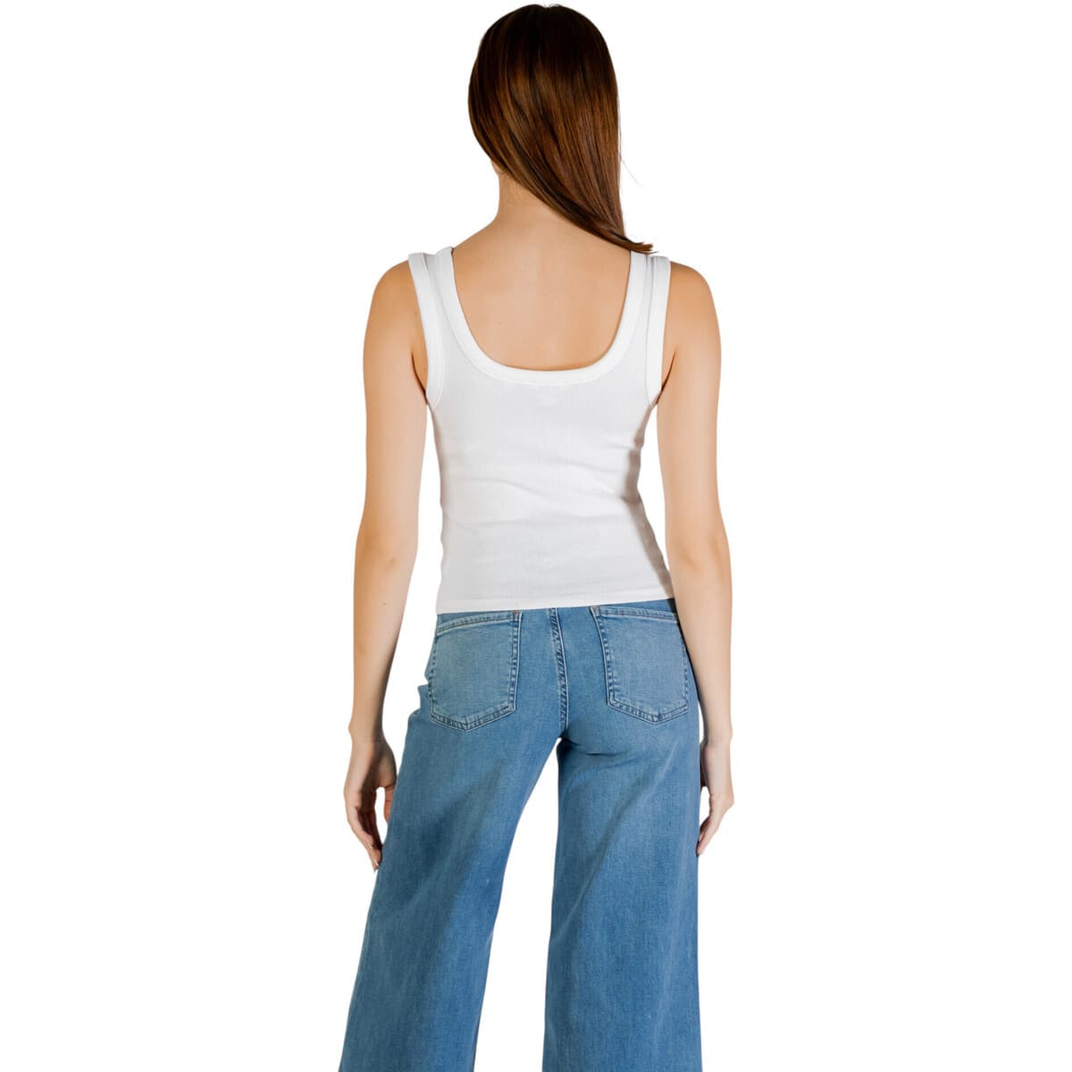 Women's Sleeveless Tops Guess White