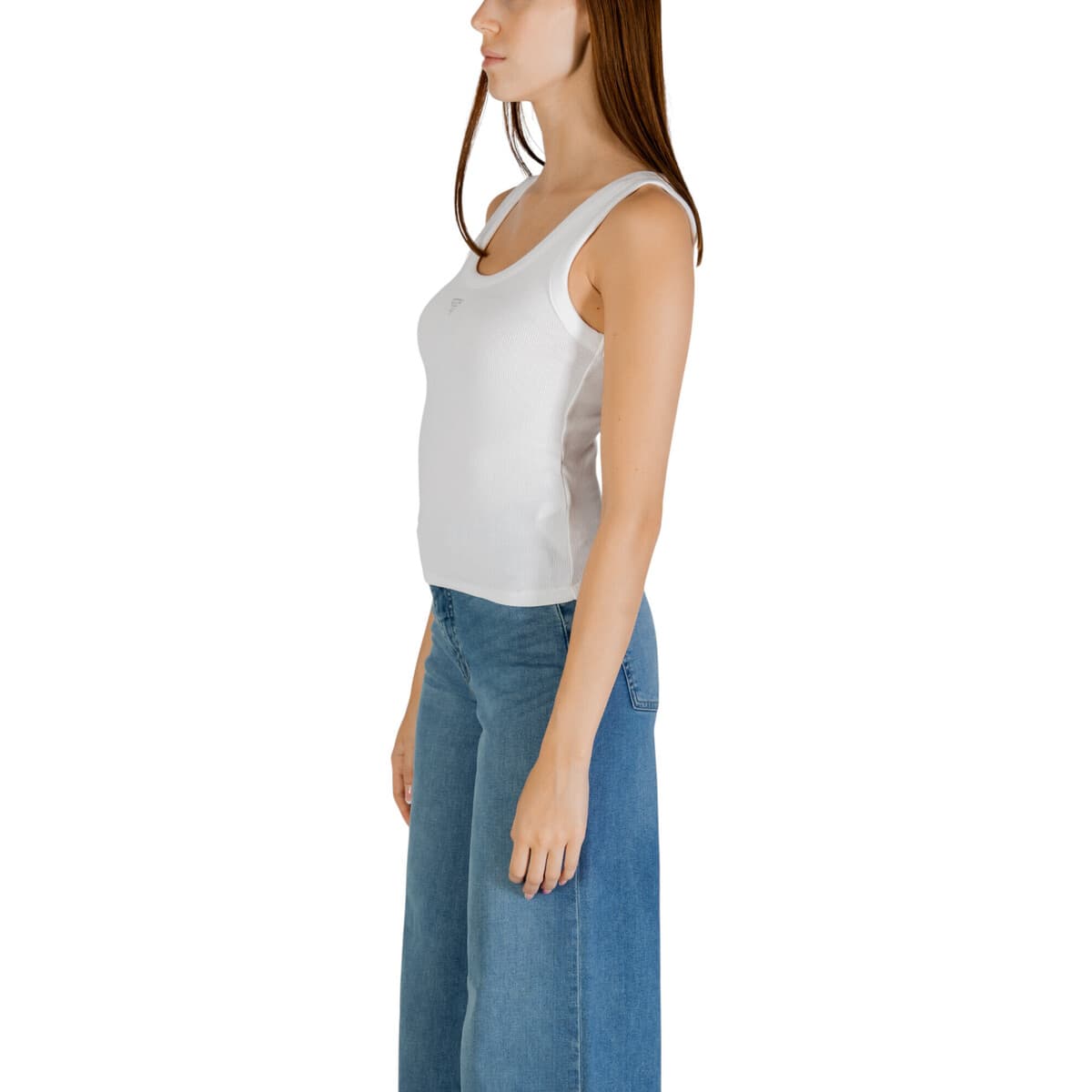 Women's Sleeveless Tops Guess White