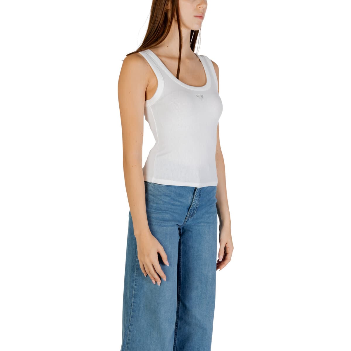Women's Sleeveless Tops Guess White