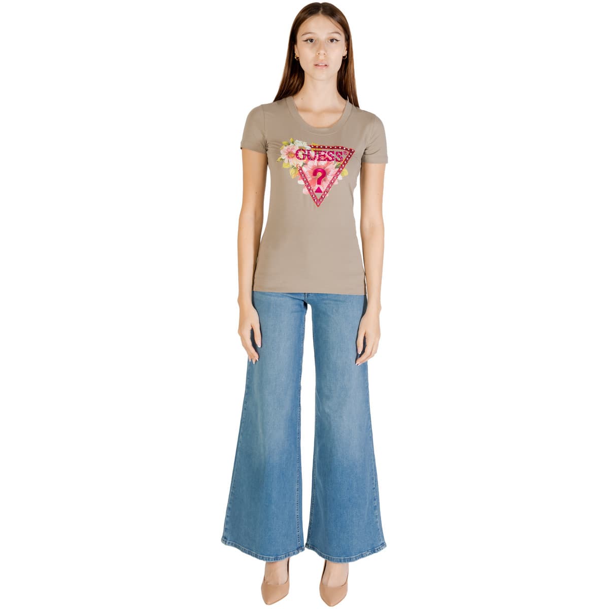 Women's T-Shirts Guess Green