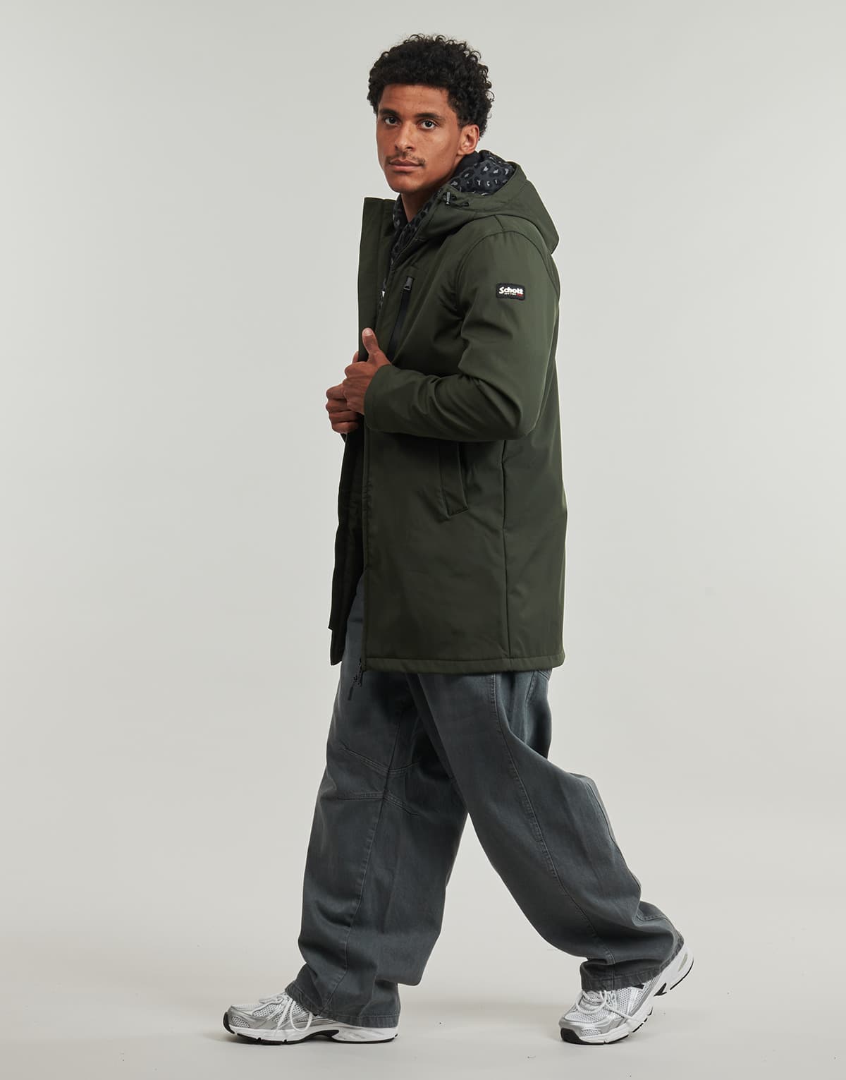 Men's Parkas Schott Khaki