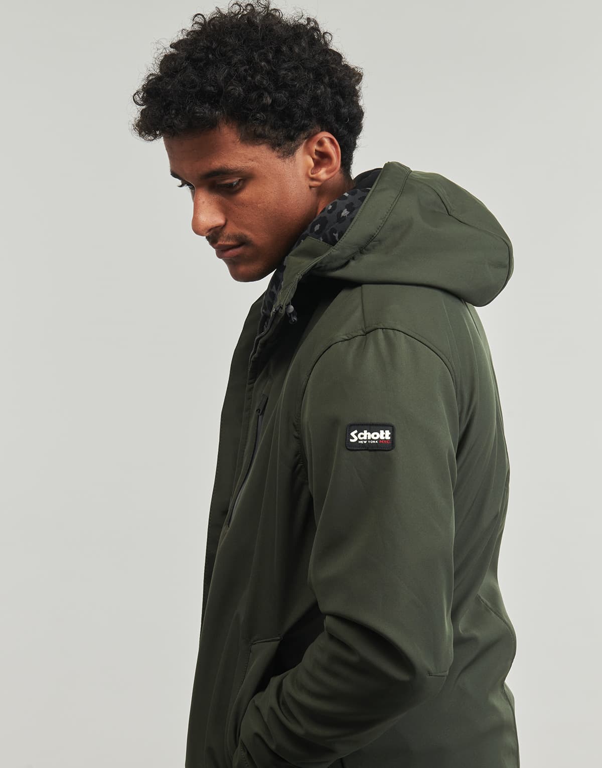 Men's Parkas Schott Khaki
