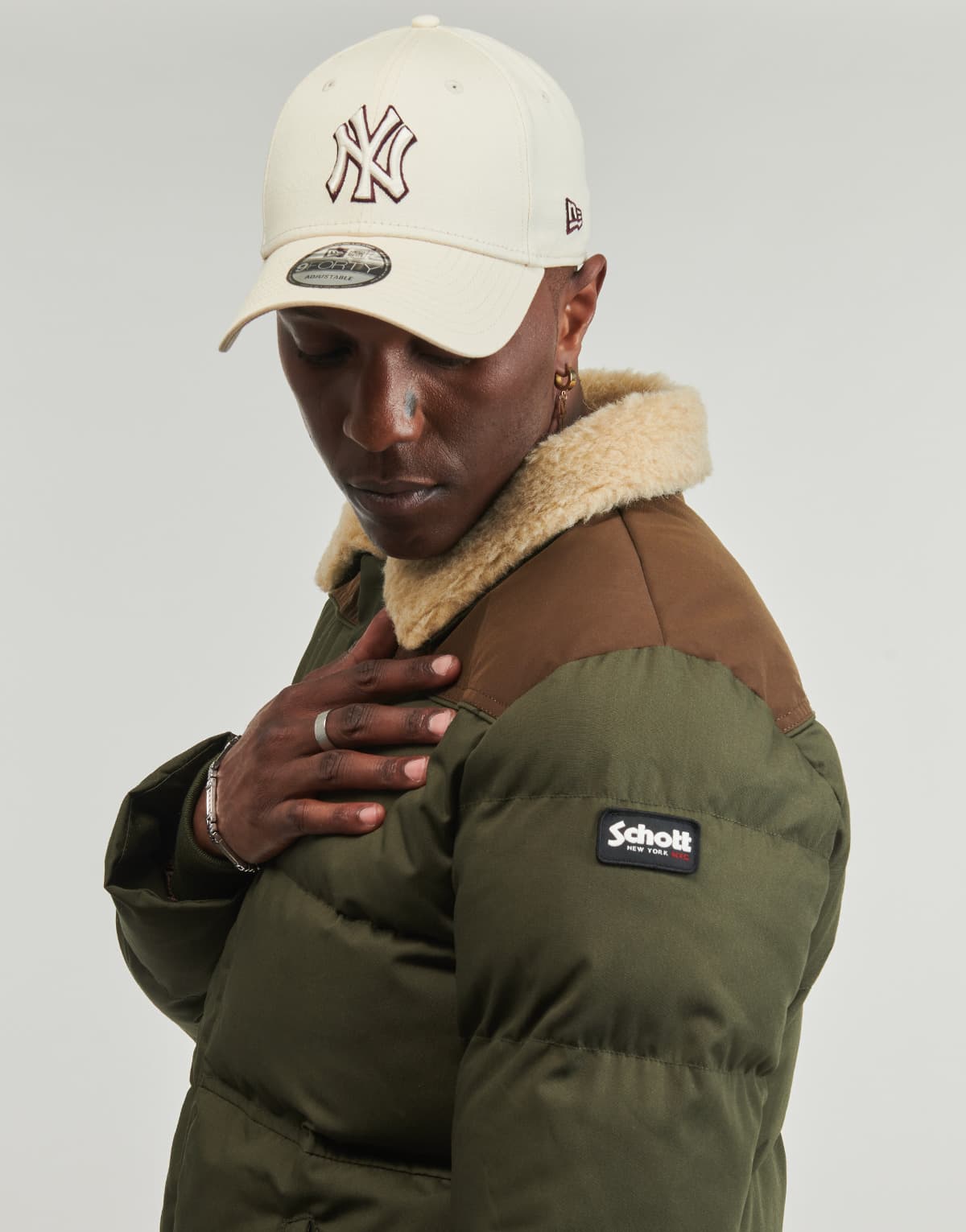 Men's Jackets Schott Khaki