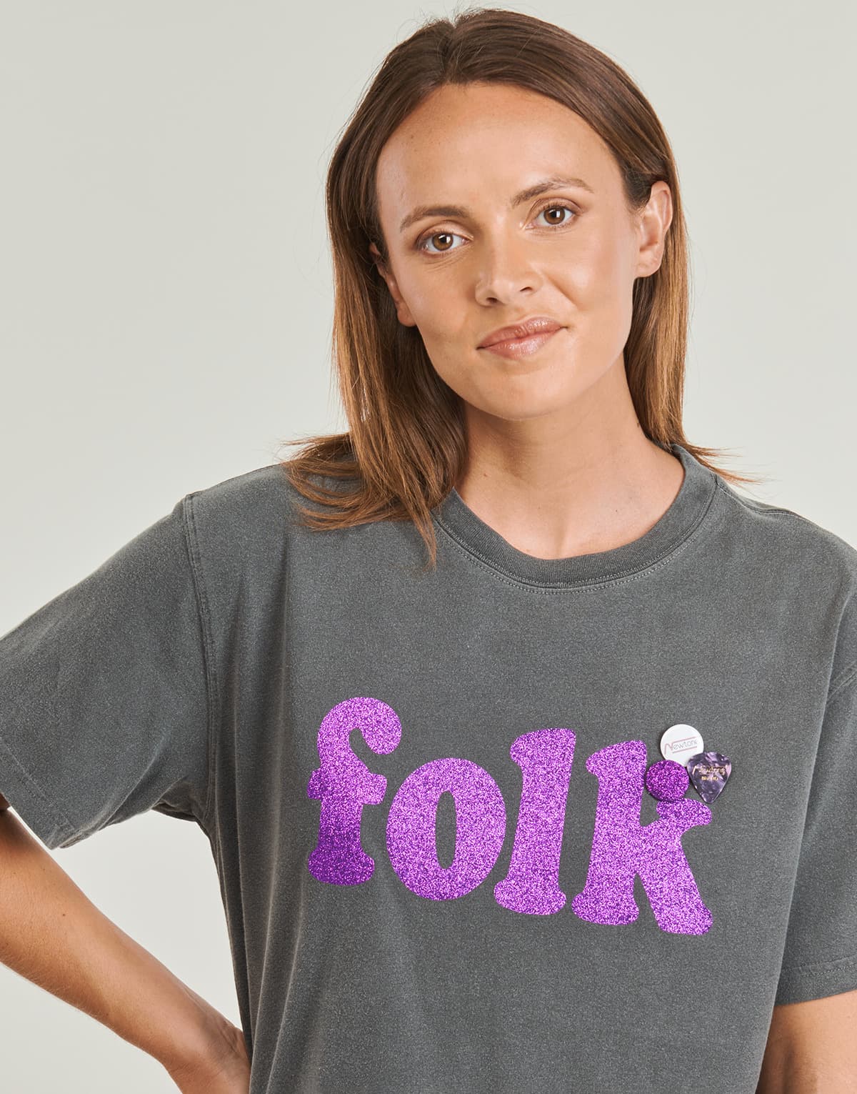 Women's T-Shirts Newtone Gray