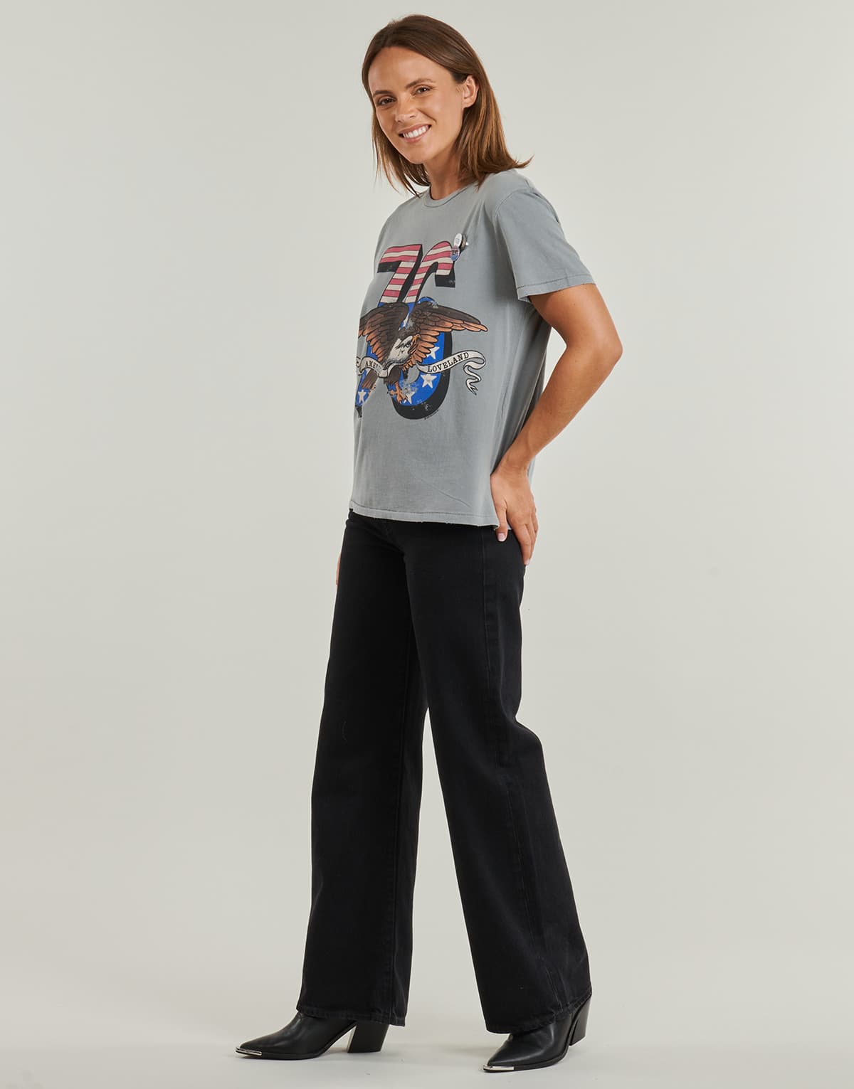 Women's T-Shirts Newtone Gray