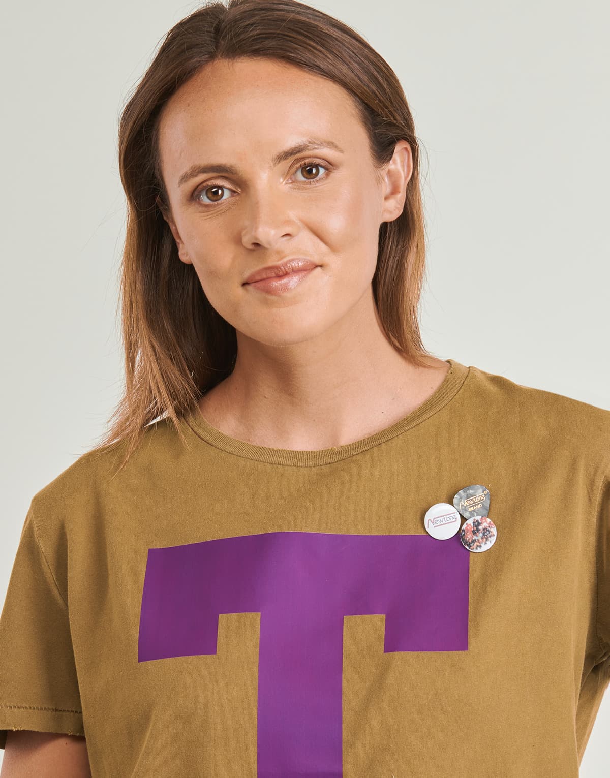 Women's T-Shirts Newtone Brown