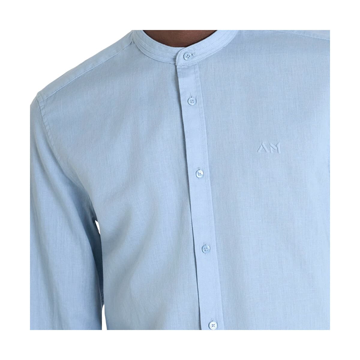 Πουκάμισο με μακριά μανίκια Antony Morato TOLEDO LINEN MAO COLLAR SLIM FIT SHIRT MEN