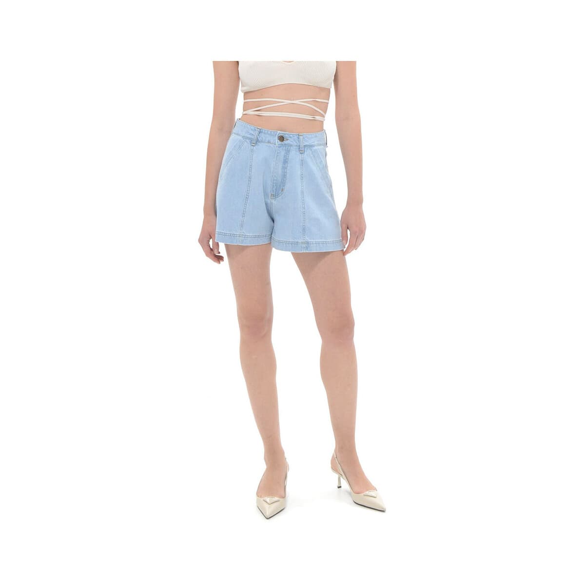 Shorts & Βερμούδες Sac N Co BRITNEY DENIM REGULAR FIT SHORTS WOMEN SAC CO