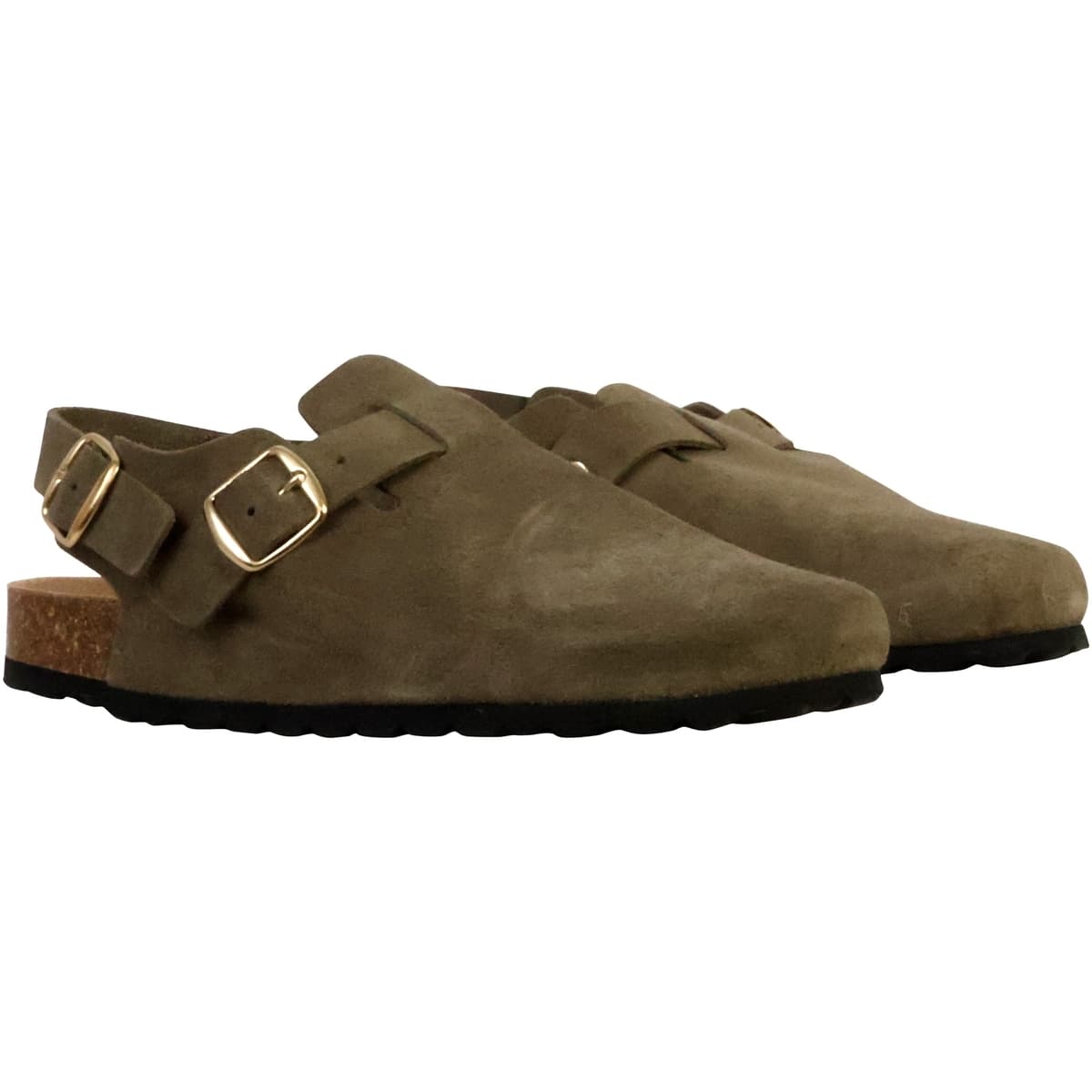 Women's Mules The Divine Factory Khaki
