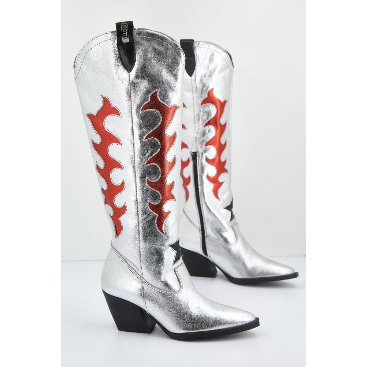 Women's Boots Yellow Silver