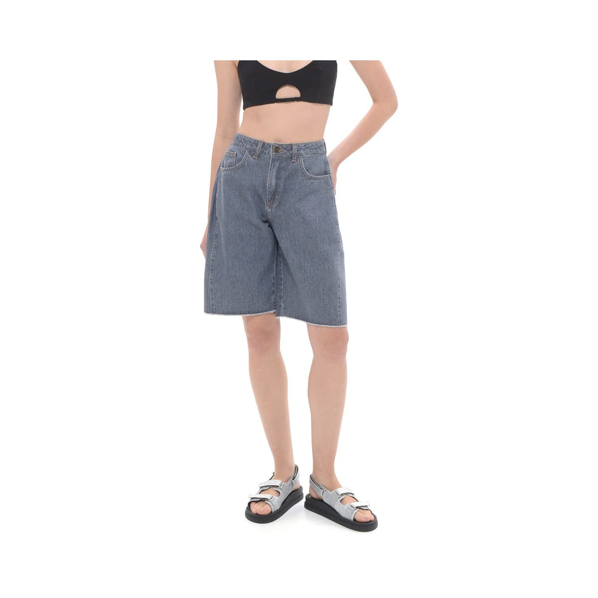 Shorts & Βερμούδες Sac N Co AMELIA DENIM REGULAR FIT BERMUDA WOMEN SAC CO