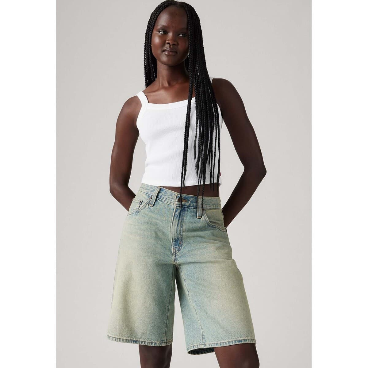 Women's Shorts Levis Gray