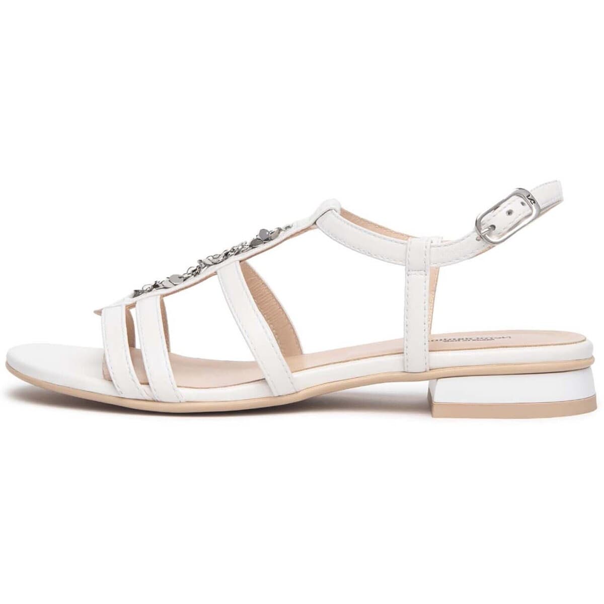 Σανδάλια χωρίς τακούνι NeroGiardini Nappa Pandora Tr Lula Naturale 226