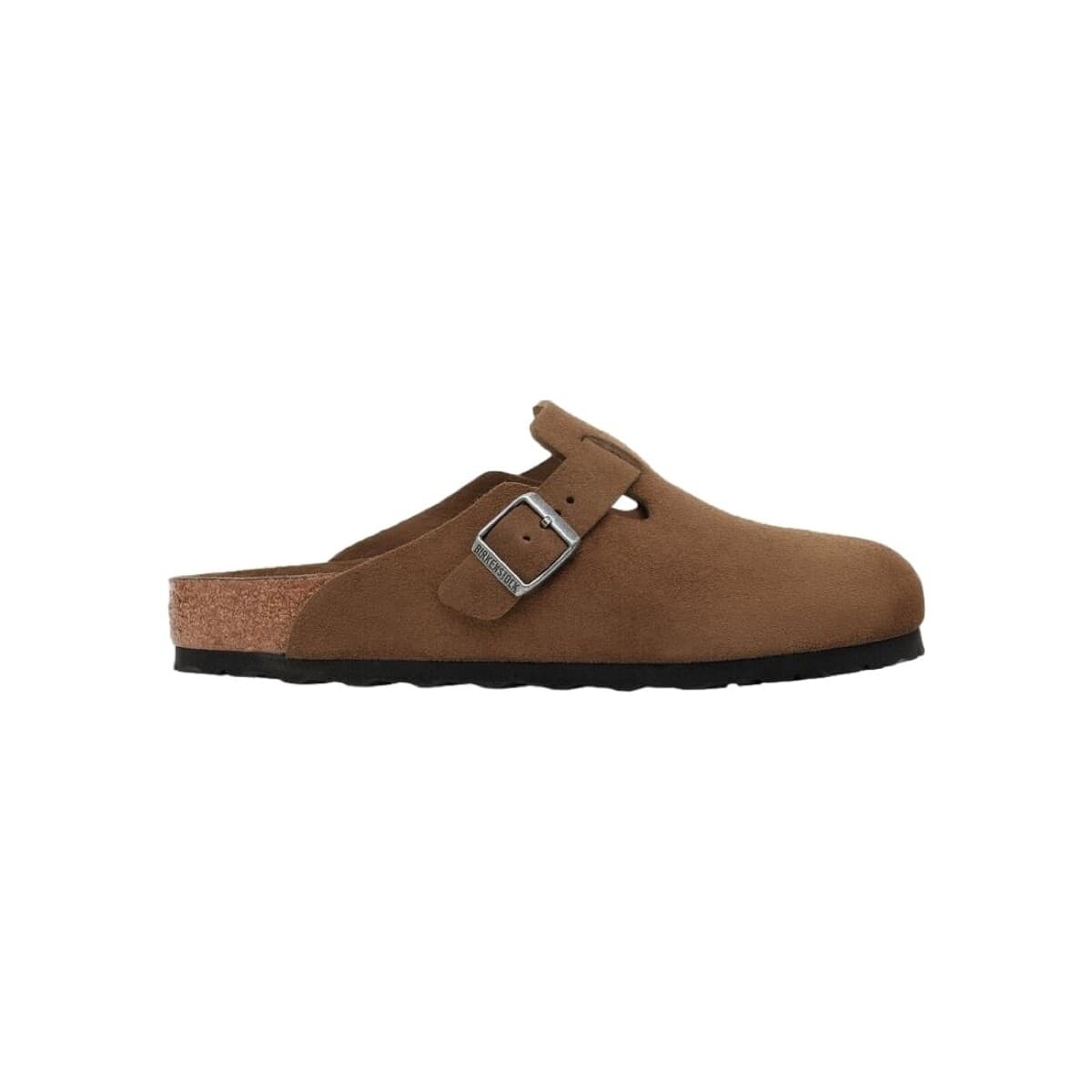 Σανδάλια χωρίς τακούνι BIRKENSTOCK Boston Suede Leather Narrow - Dark Tea Tonal