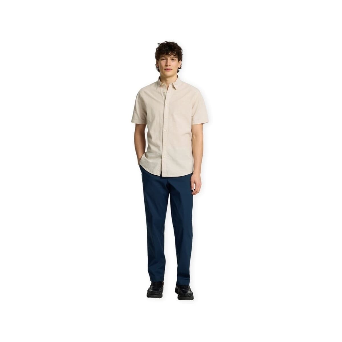 Men's Shirts Selected Beige