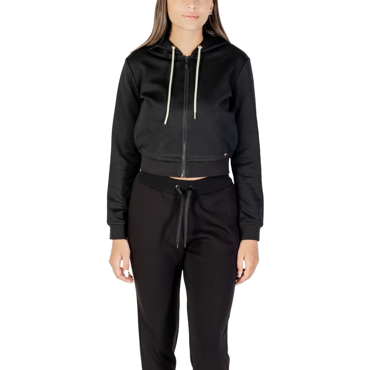 T-shirt με κουκούλα Guess 3D PEONY ZIPPER HOODIE JACKET V5YQ06 KBSL2