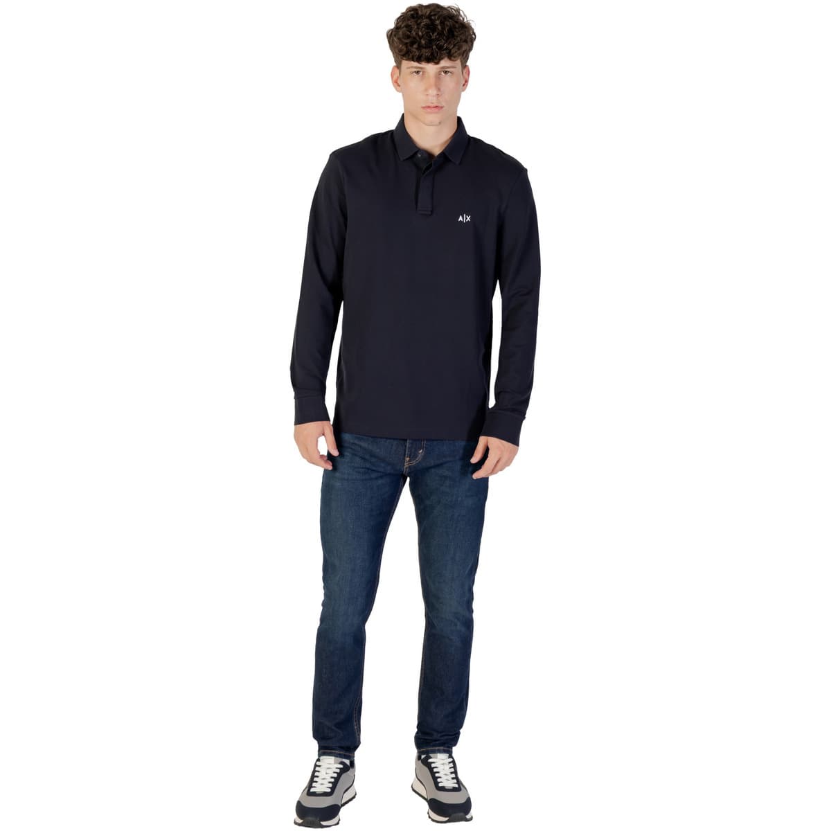 Men's Polo Shirts EAX Blue