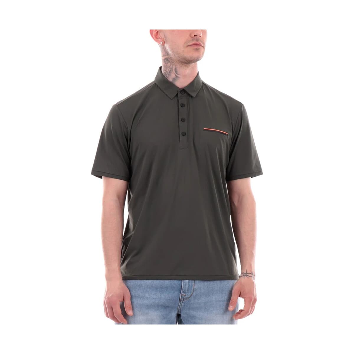 Πόλο με κοντά μανίκια Roberto Ricci Designs OXFORD POCKET POLO T-SHIRT MEN