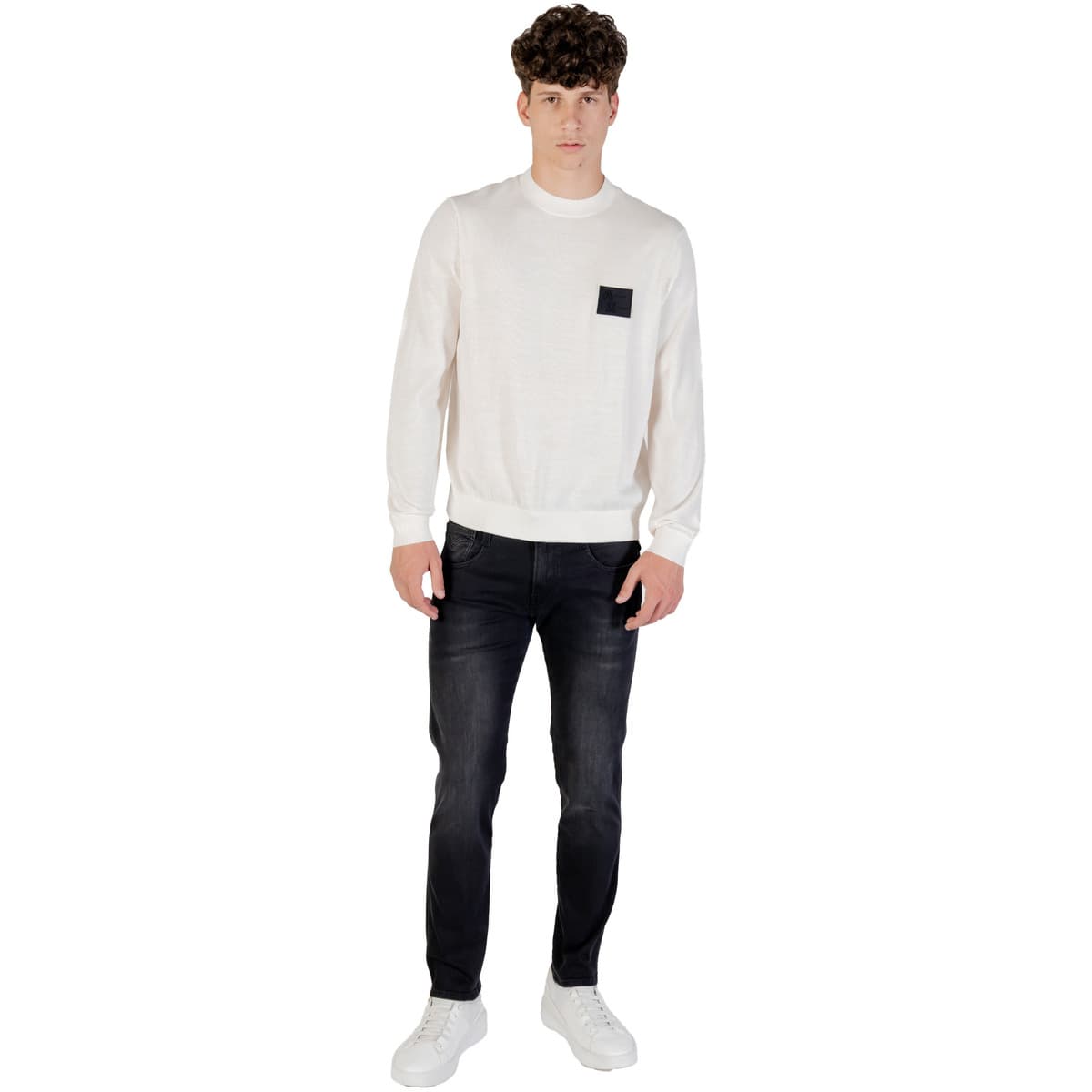 Men's Sweaters EAX White