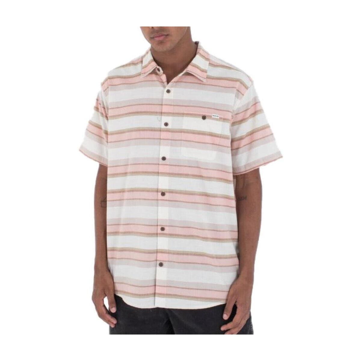 Πουκάμισο με μακριά μανίκια Hurley Camisas Hombre Modèle Oao Lido Stripe Ss