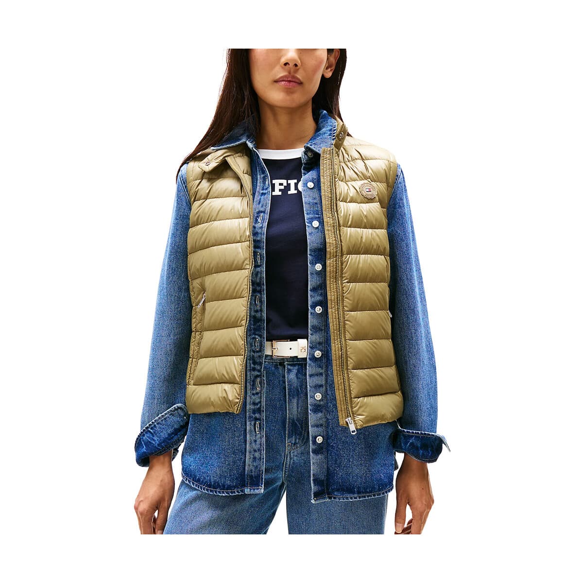 Ultralight Down Mock Neck Vest Women Tommy Hilfiger