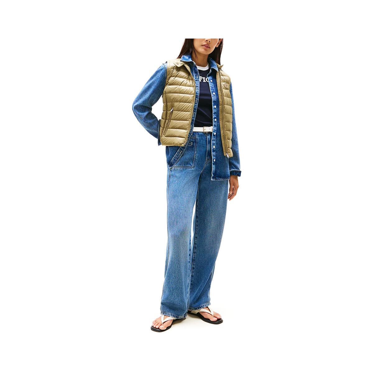 Ultralight Down Mock Neck Vest Women Tommy Hilfiger