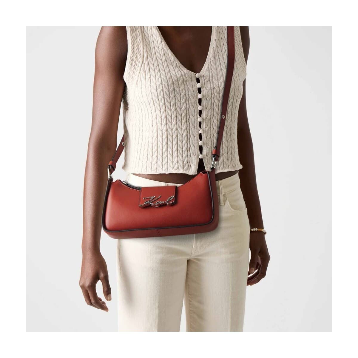 Women's Shoulder Bags Karl Lagerfeld Red