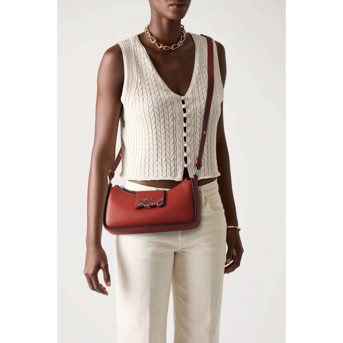 Women's Shoulder Bags Karl Lagerfeld Red