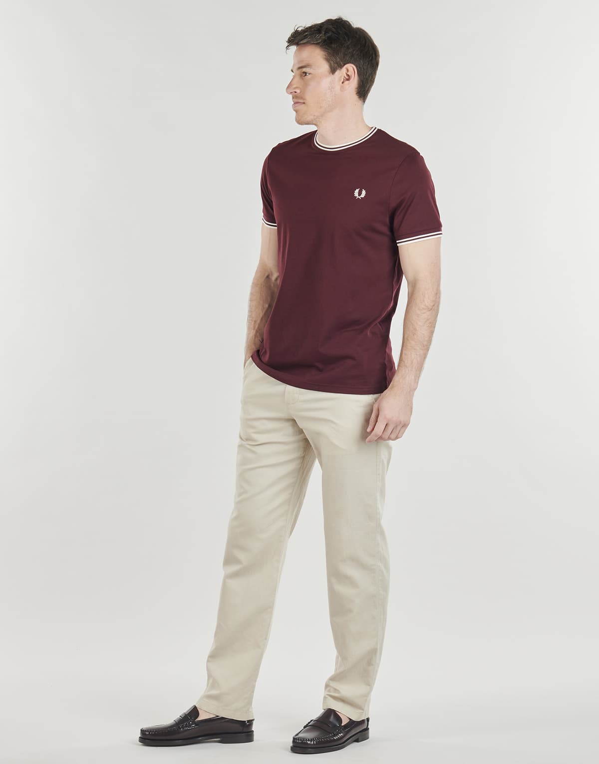 Men's T-Shirts Fred Perry Bordeaux